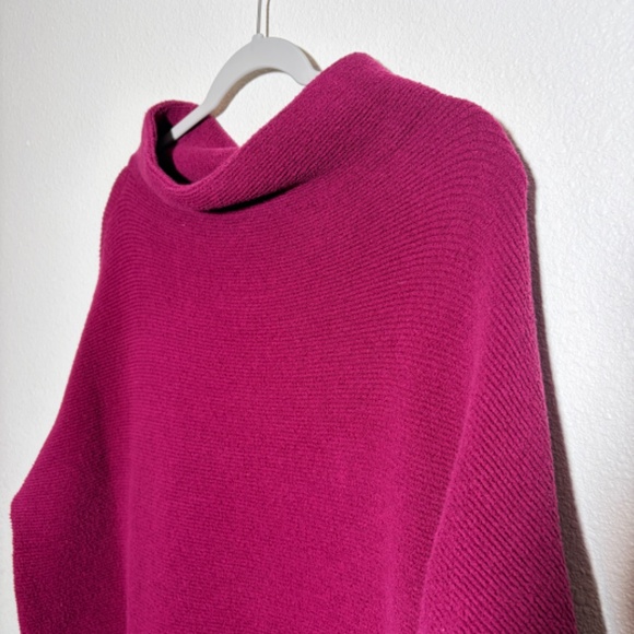 Free People Fuchsia Pink Ottoman Slouchy Tunic Sweater SIZE S - Picture 9 of 16